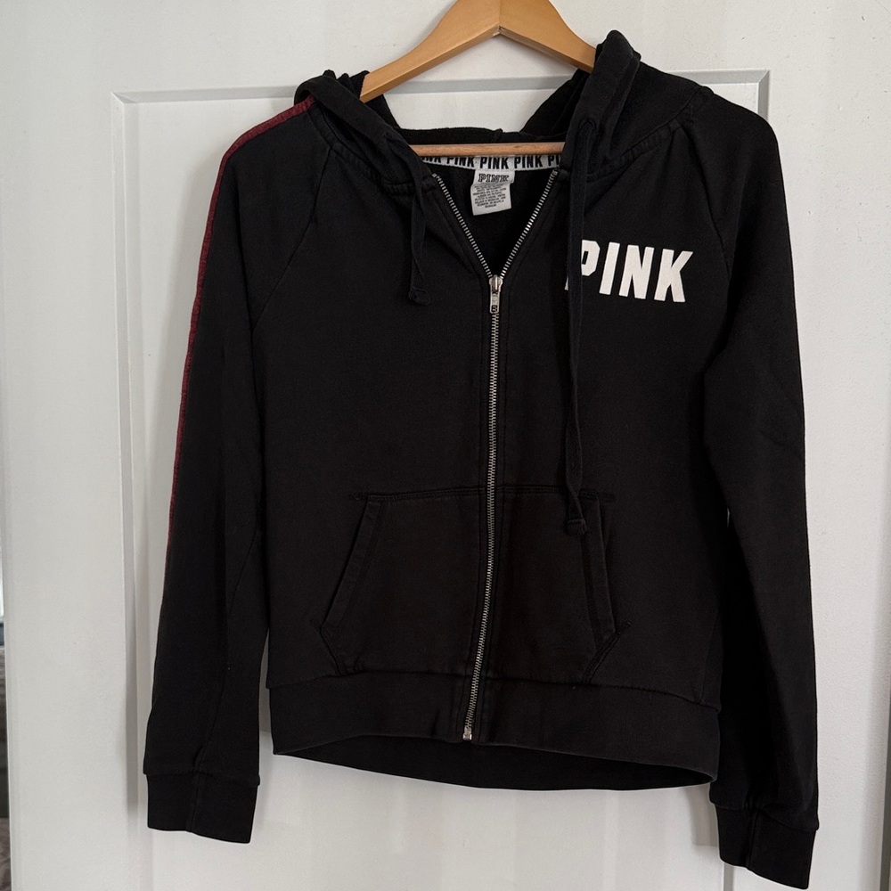 Victoria's Secret PINK Black Zip-Up Jacket